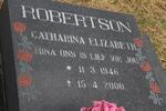 ROBERTSON Catharina Elizabeth 1946-2000