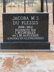 PLESSIS Jacoba M.S., du voorheen GROBLER 1889-1962
