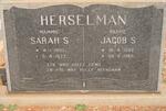 HERSELMAN Jacob S. 1882-1965 & Sarah S. 1893-1977