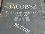 JACOBSZ Elizabeth Aletta nee HUGO 1922-2006