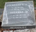 HERHOLDT Coenraad F.J. 1911-1956 & Susanna M. 1911-1993