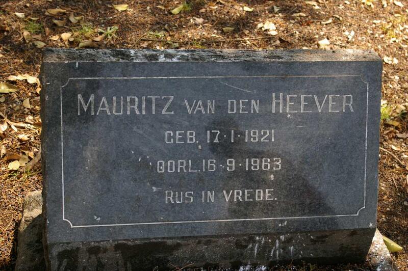 HEEVER Mauritz, van den 1921-1963