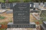 HEERDEN Billy, van 1928-1983
