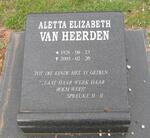 HEERDEN Aletta Elizabeth, van 1926-2005