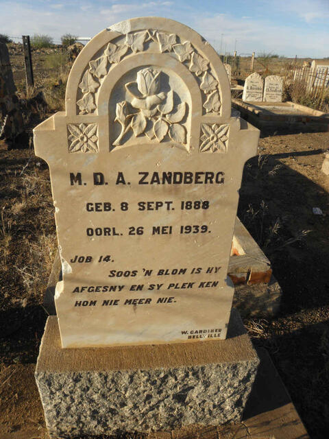 ZANDBERG M.D.A. 1888-1939