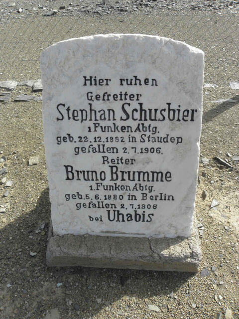 SCHUSBIER Stephan 1882-1906 :: BRUMME Bruno 1880-1906