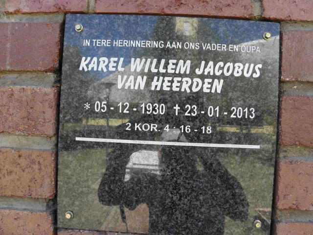 HEERDEN Karel Willem Jacobus, van 1930-2013
