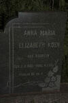 KOEN Anna Maria Elizabeth nee KOORZEN 1885-1966