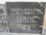 LOUW Maria Susanna Elizabeth nee CONRADIE 1947-2001