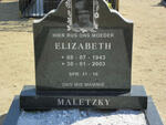 MALETSKY Elizabeth 1943-2003