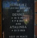 HENDRIKZ Dennis 1925-1987 & Atalinda 1928-