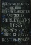 HESS Shirley Lynn 1961-1987