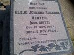 VENTER Elsje Johanna Susanna nee BRITS 1857-1934