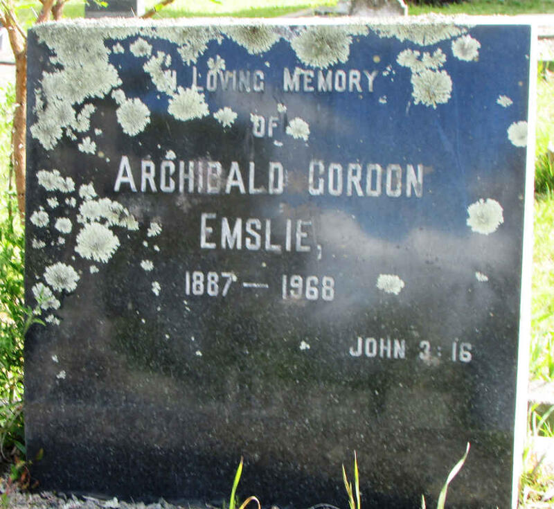 EMSLIE Archibald Gordon 1887-1968