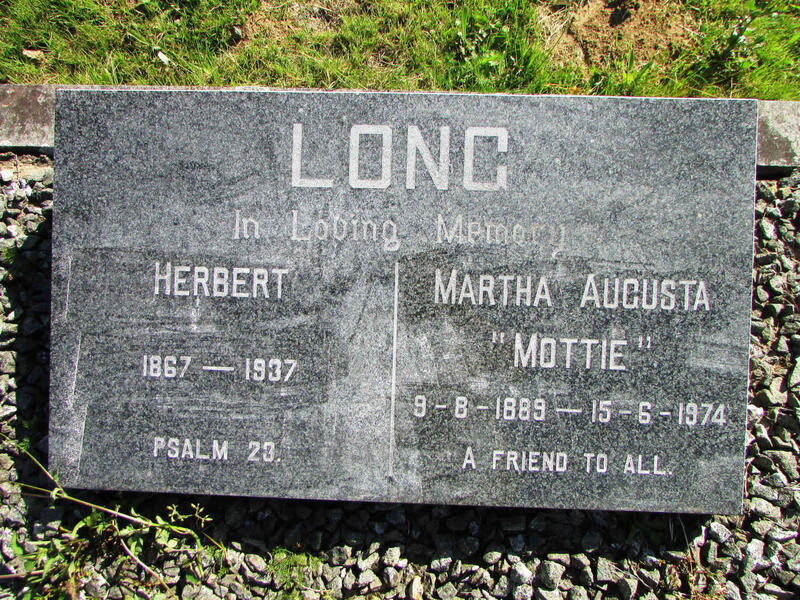 LONG Herbert 1867-1937 & Martha Augusta 1889-1974