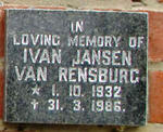 RENSBURG Ivan, Jansen van 1932-1986