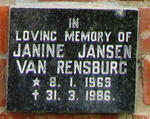 RENSBURG Janine, Jansen van 1969-1986