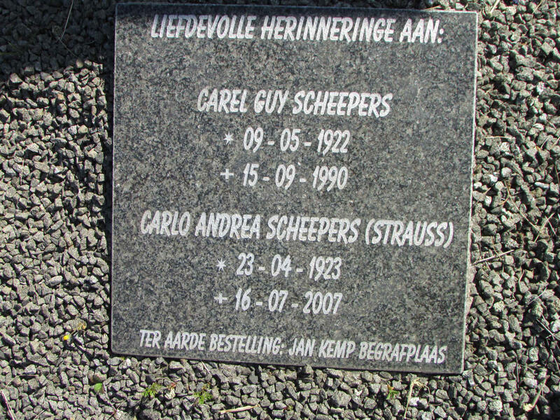 SCHEEPERS Carel Guy 1922-1990 & Carlo Andrea STRAUSS 1923-2007