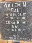 BAL Willem M. 1928-2013 & Anna H.M. 1932-