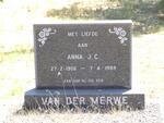 MERWE Anna J.C., van der 1906-1989
