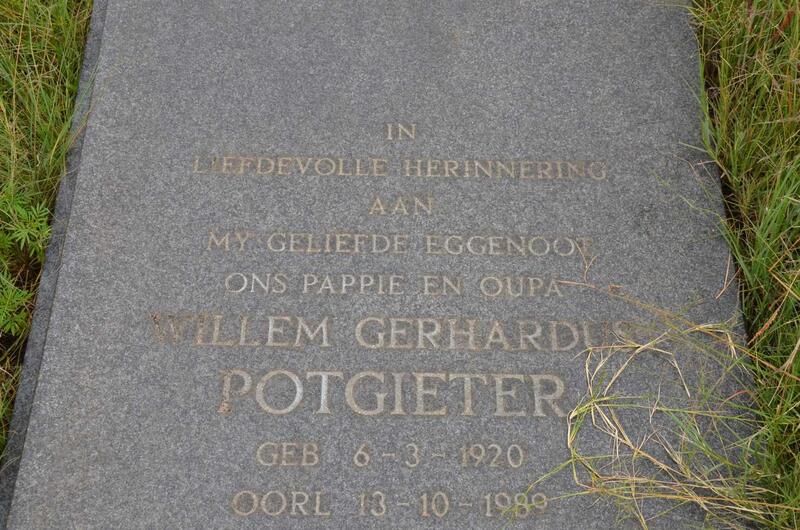 POTGIETER Willem Gerhardus 1920-1989
