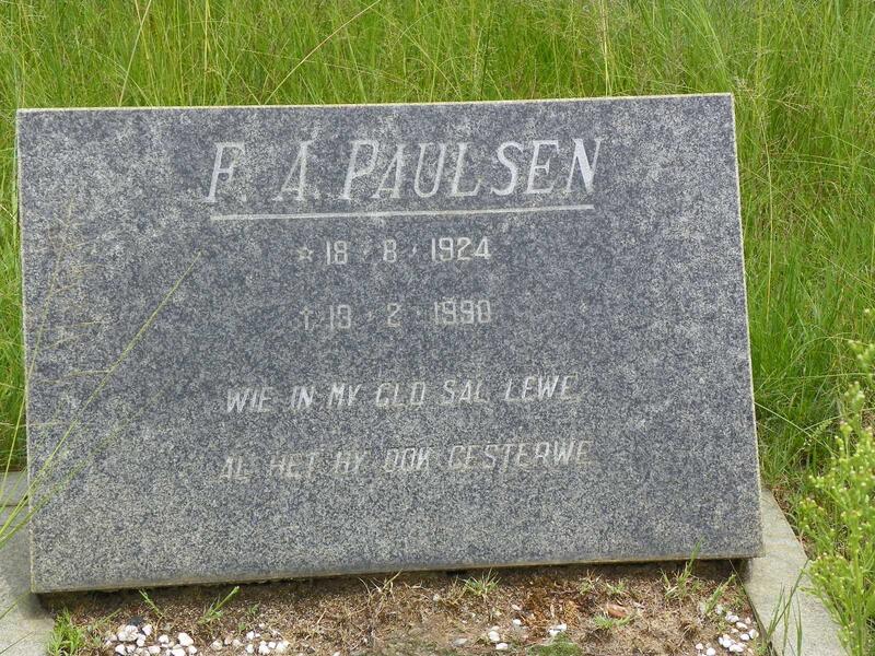 PAULSEN F.A. 1924-1990