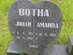 BOTHA Johan 1951-2001 & Amanda 1955-