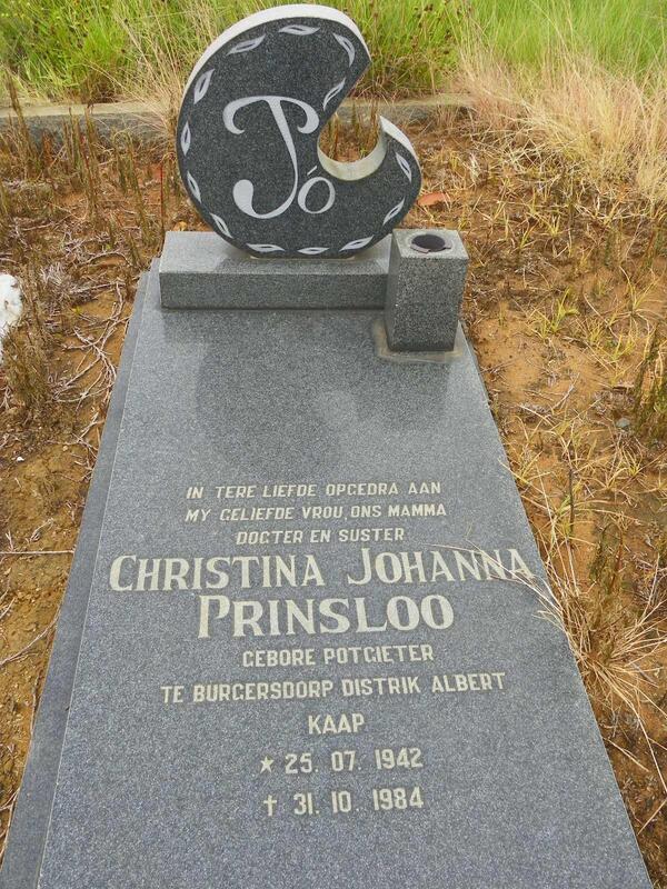 PRINSLOO Christina Johanna nee POTGIETER 1942-1984