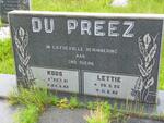 PREEZ Koos, du 1921-1983 & Lettie 1925-1982