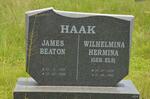 HAAK James Beaton 1919-2006 &  Wilhelmina Hermina ELS 1928-1993