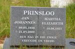 PRINSLOO Jan Johannes 1928-2009 & Martha Elizabeth 1931-