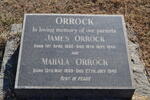 ORROCK James 1862-1943 & Mahala 1868-1948