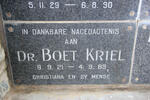 KRIEL Boet 1921-1989