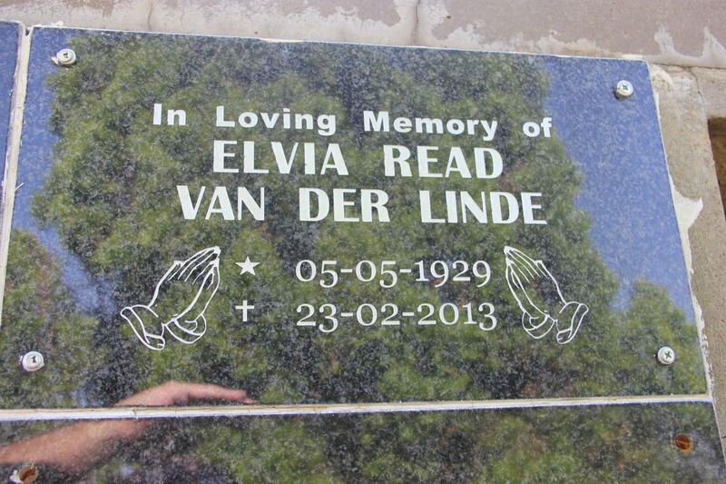 LINDE Elvia Read, van der 1929-2013