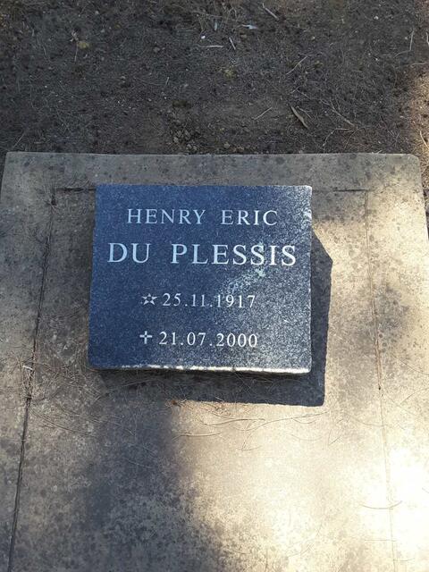 PLESSIS Henry Eric, du 1917-2000