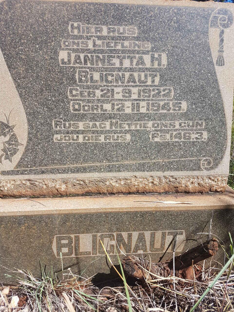 BLIGNAUT Jannetta H. 1922-1945