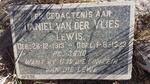 LEWIS Daniel Van Der Vlies 1913-1933