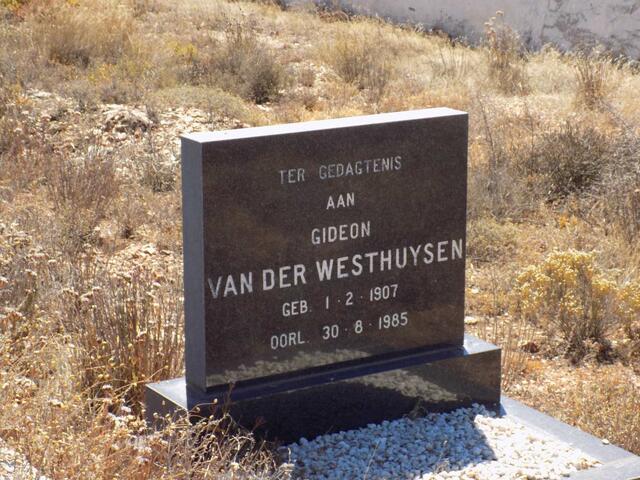 WESTHUYSEN Gideon, van der 1907-1985