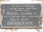 BRODERICK Martha Susanna E. 1901-1980