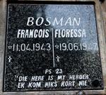 BOSMAN Francois 1943- & Floressa 1947-