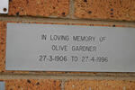 GARDNER Olive 1906-1996