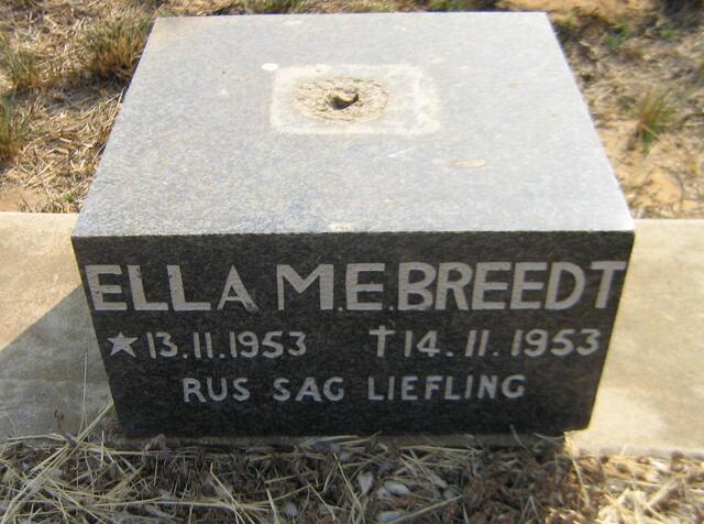 BREEDT Ella M.E. 1953-1953
