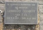 EYK Gerbrecht Elizabeth, van 1953-1953