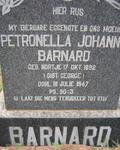 BARNARD Petronella Johann? nee NORTJE 1892-1947