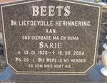 BEETS Sarie 1920-2004