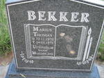 BEKKER ? -2009 :: BEKKER Marius Thomas 1970-1971