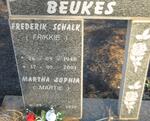 BEUKES Frederik Schalk 1940-2001 & Martha Sophia 1939-