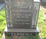 FERREIRA Maria Magdalena nee WELMAN 1897-1964