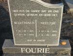 FOURIE Marthinus 1925-2000 & Neeltjie 1923-2001
