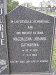 FOURIE Magdalena Johanna Catharina 1926-1963